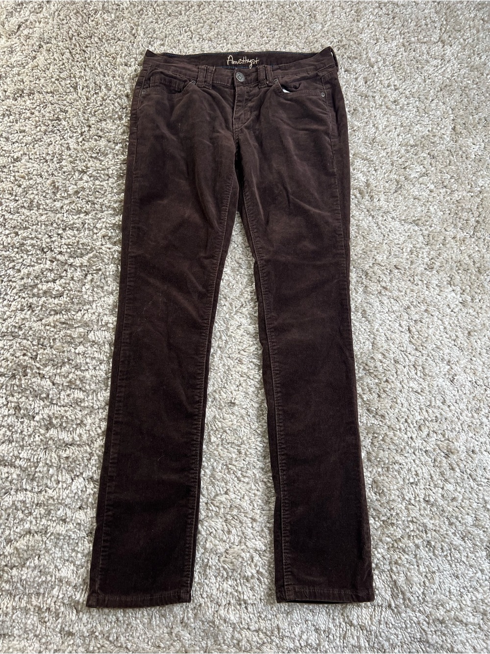 Amethyst Women’s Brown Corduroy Jeans Size 7